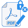 remove restrictions from editing content, printing, form filling and page extraction from PDF