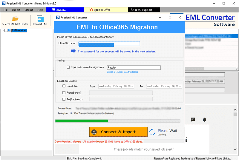 eml to office365 migration