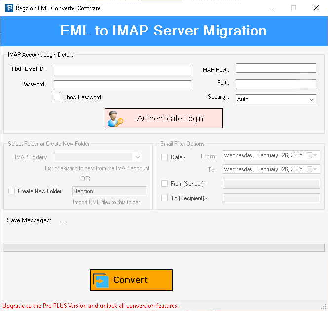 login IMAP account