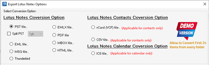 convert nsf to pst