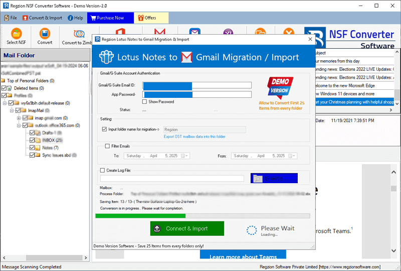 NSF to gmail migration