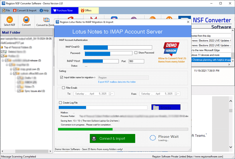 migrate NSF to imap