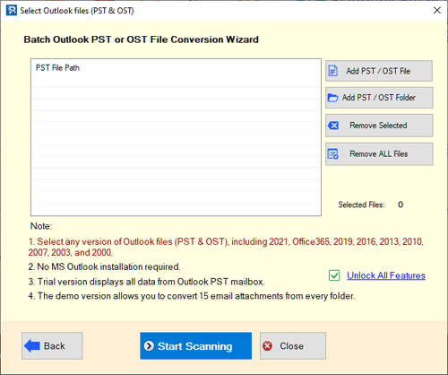 bulk outlook file add