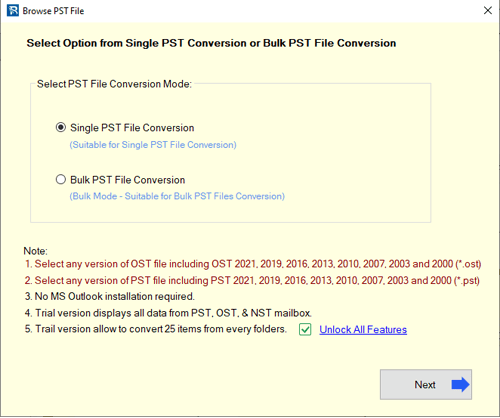 single file conversion