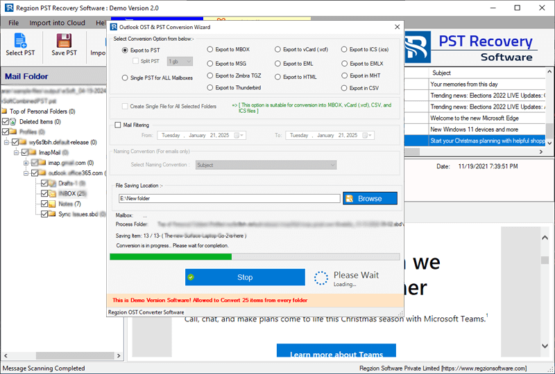 PST conversion