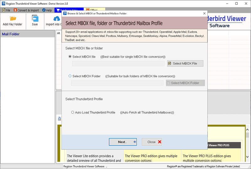 Thunderbirdファイルを追加