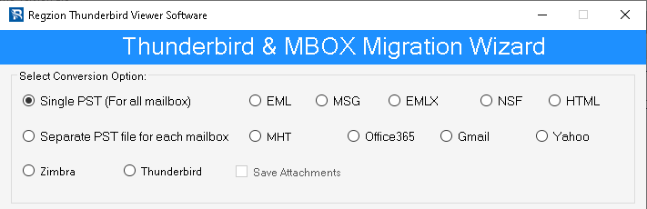thunderbird email conversion formats