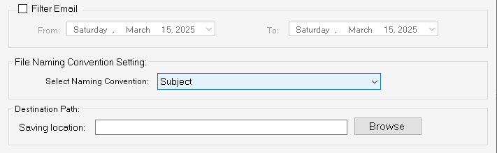conversion settings