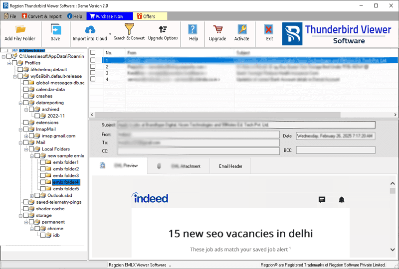 Thunderbirdファイルを開く