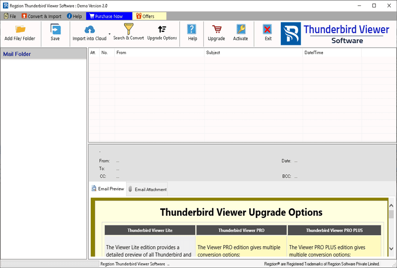 Thunderbirdビューアソフトウェア