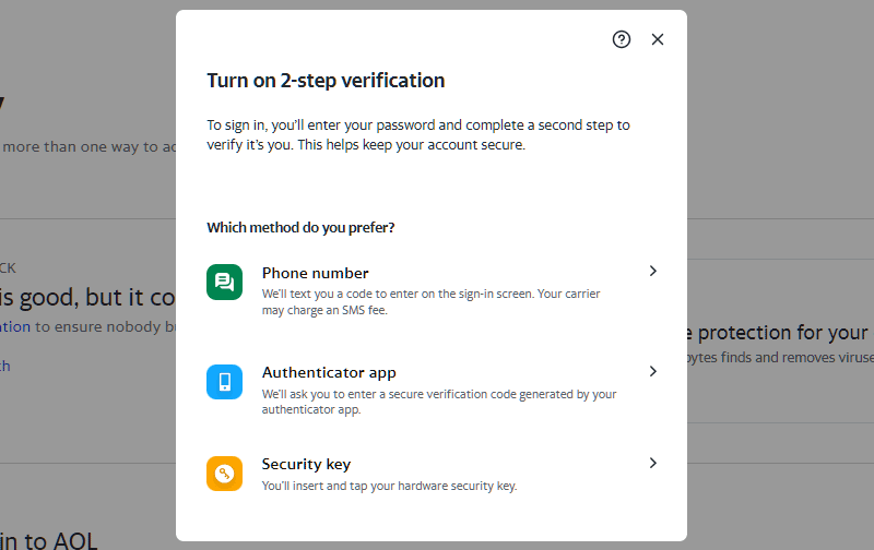 aol account settings
