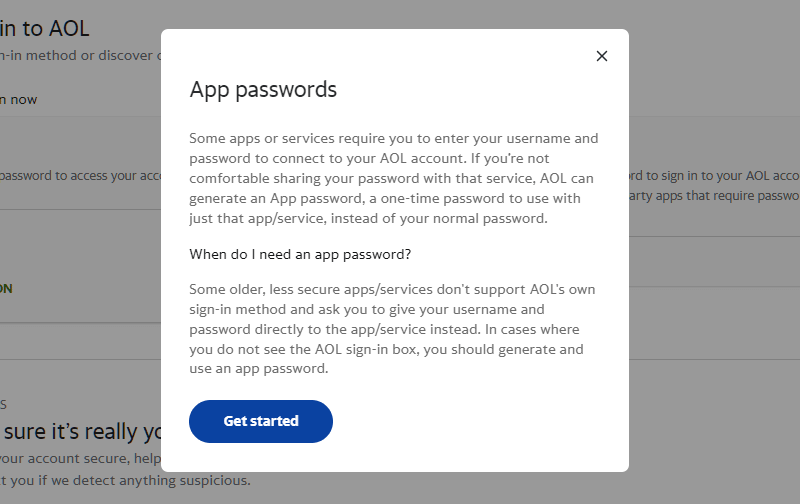 aol account settings