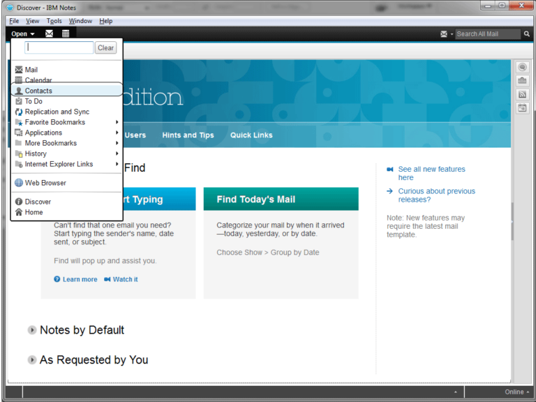 select contacts