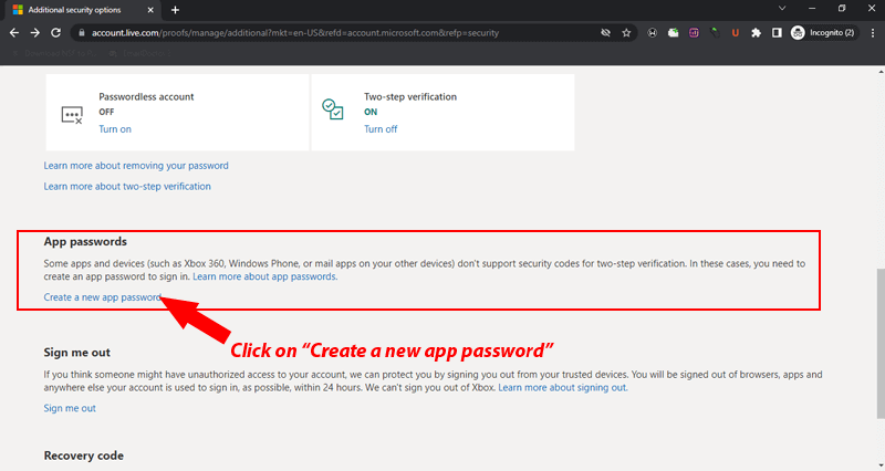 create google app password